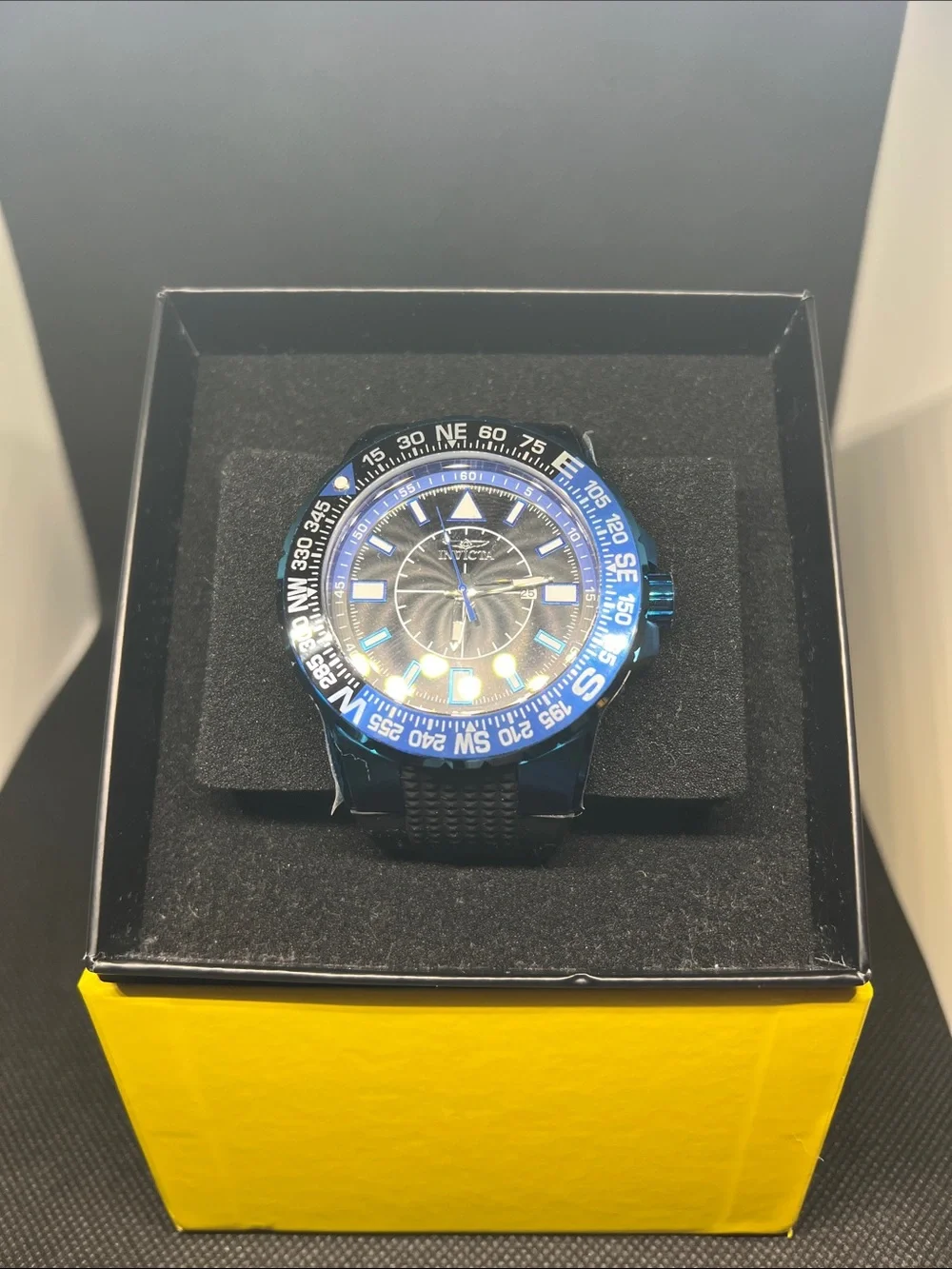 Invicta Blue and Black Men's Compass Bezel Sport Watch